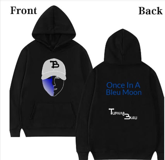 BLACK BLEU MOON HOODIE