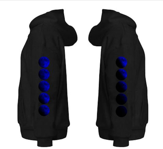 BLACK BLEU MOON HOODIE